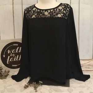 Kaii Long Sleeve Black Lace, Size Small
